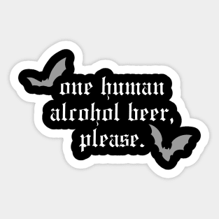 Human Alcohol Beer Sticker